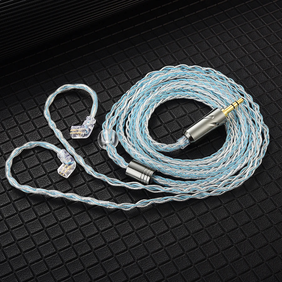 QKZ T1 Silver-Plated 8-Strand Upgrade Cable for KZ