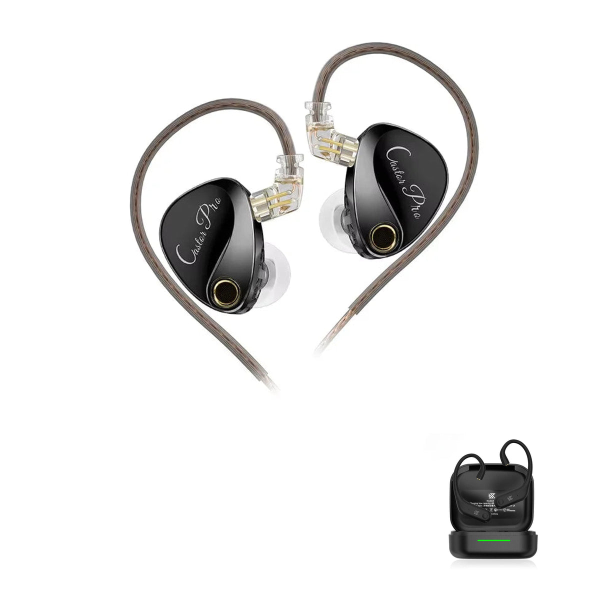 KZ Castor Pro with KZ AE01 Bluetooth adapter — Bass Up Edition / No Mic / With Bluetooth