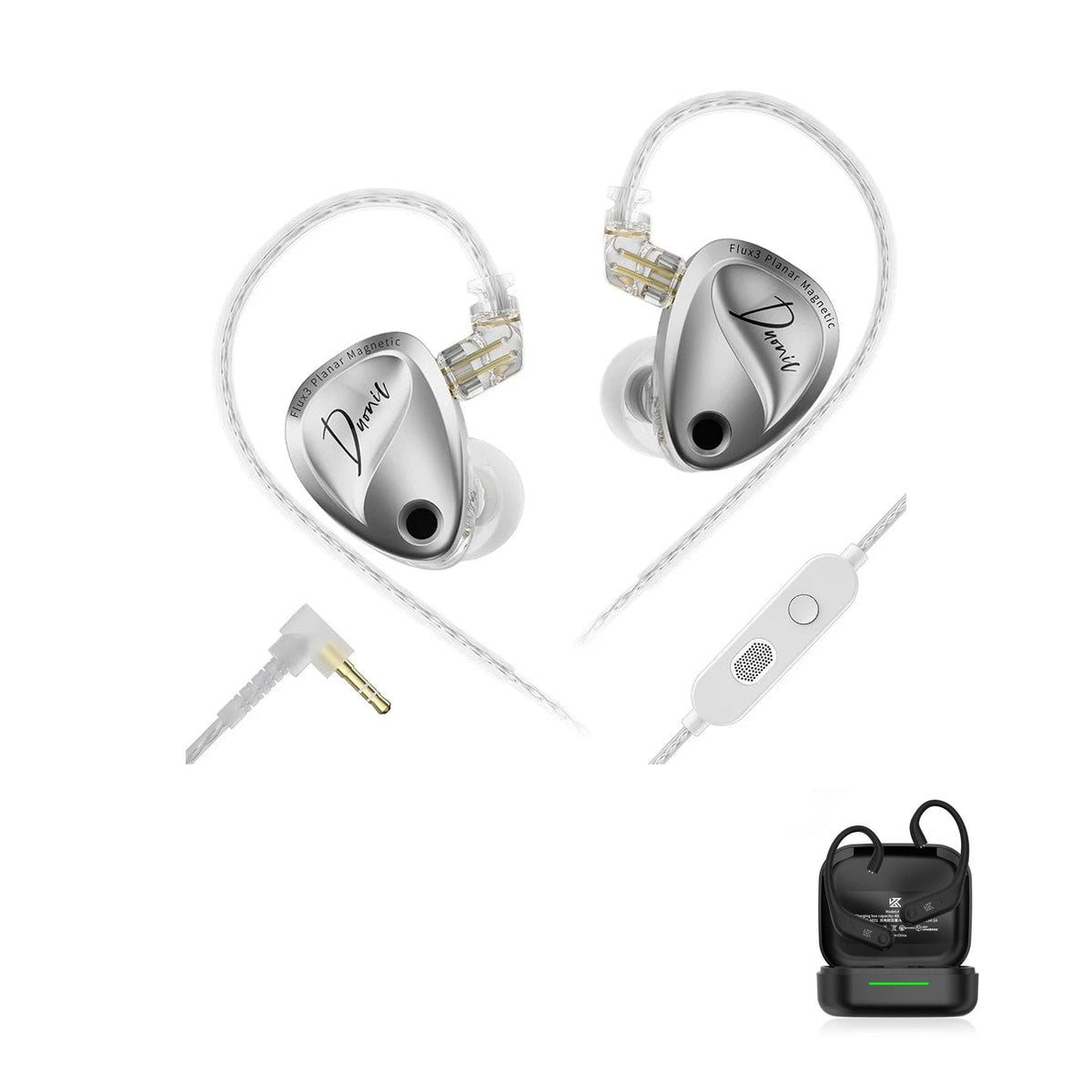 KZ Duonic - Three-Magnetic Planar Driver Earphones with KZ AE01 Bluetooth adapter — Standard / Mic (3.5mm) / Bluetooth