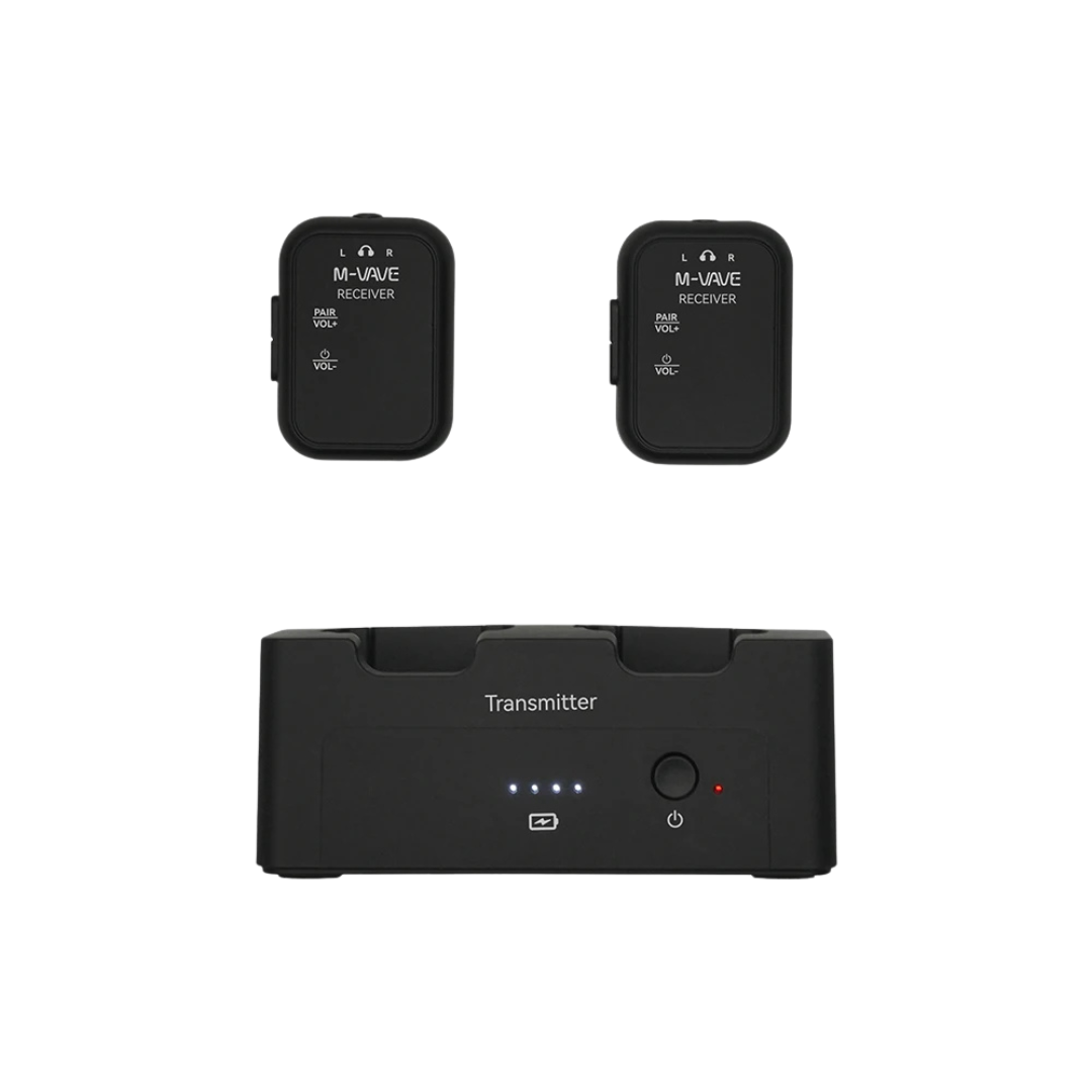 New M-VAVE WP-12 Wireless In-Ear Monitor System (1 Transmitter + 2 Receivers)