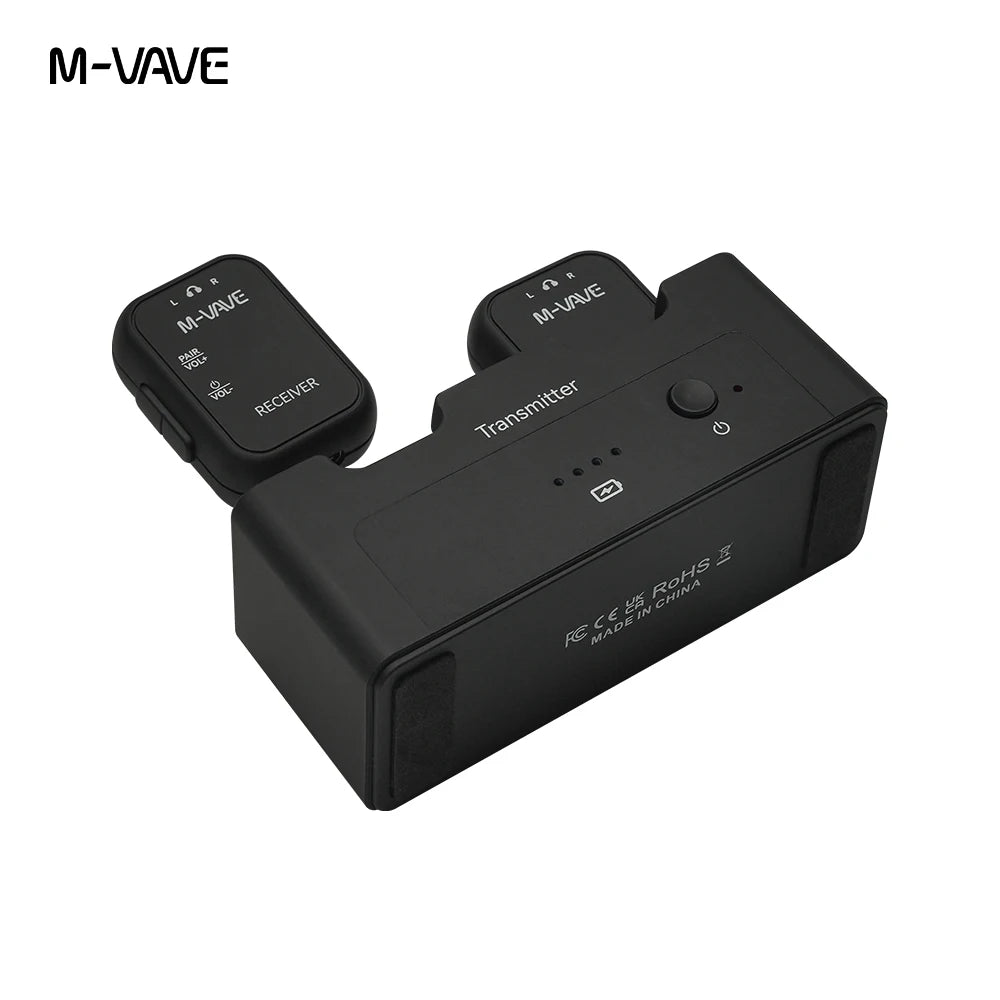 New M-VAVE WP-12 Wireless In-Ear Monitor System (1 Transmitter + 2 Receivers)