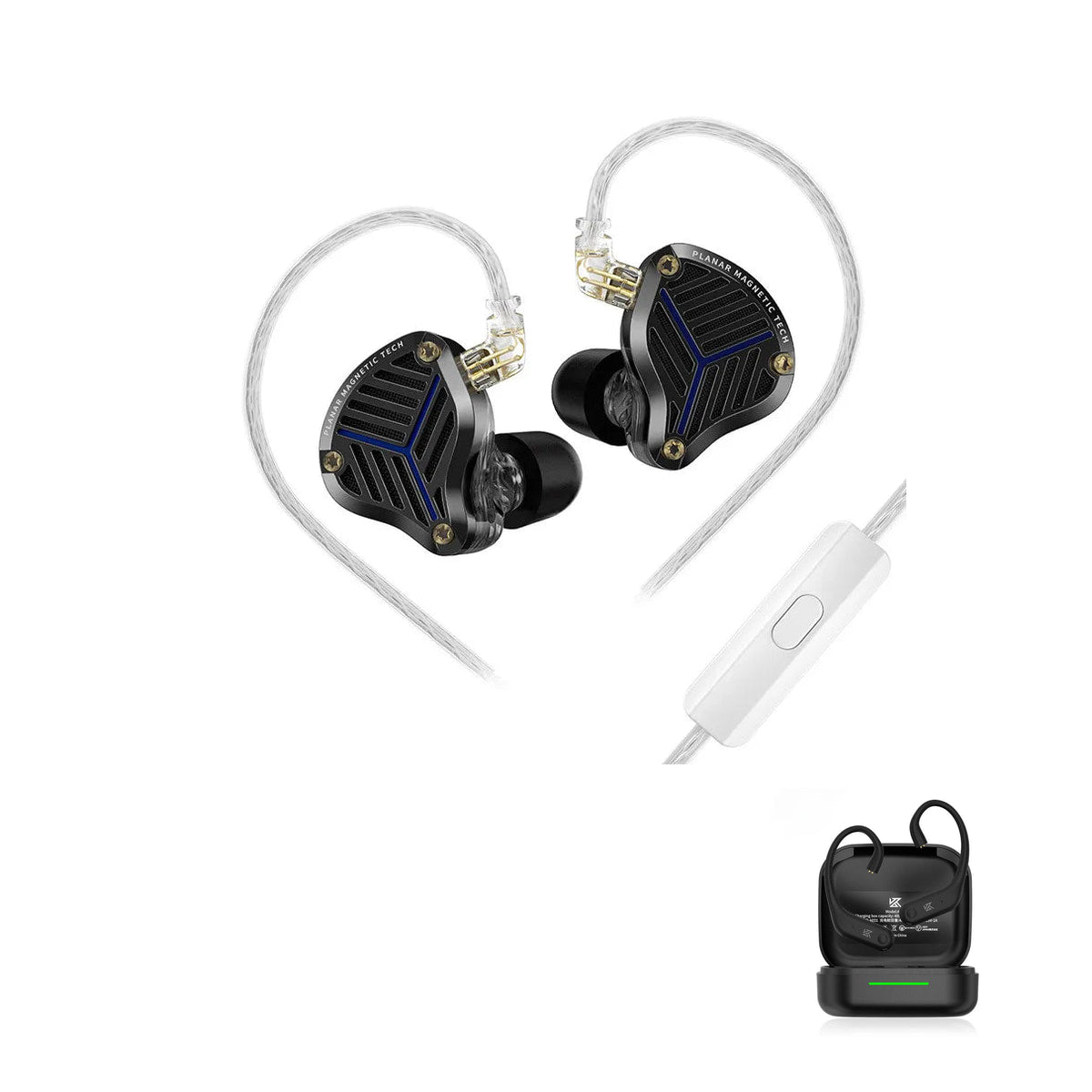 KZ PRX with KZ AE01 Bluetooth adapter — Black / Mic / With Bluetooth