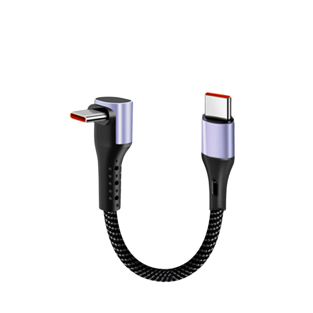USB-C na USB-C kabel s pravým úhlem – Rychlé nabíjení & Synchronizace dat