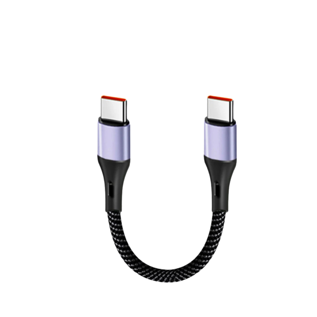 USB-C till USB-C-kabel med vinklad kontakt – Snabbladdning & Datasynk
