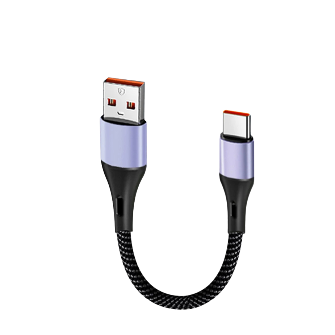 USB-C till USB-C-kabel med vinklad kontakt – Snabbladdning & Datasynk