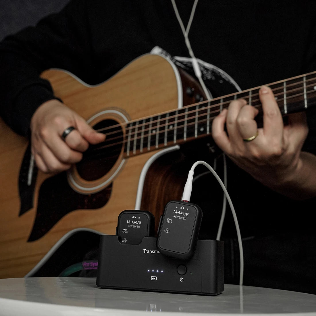 New M-VAVE WP-12 Wireless In-Ear Monitor System (1 Transmitter + 2 Receivers)