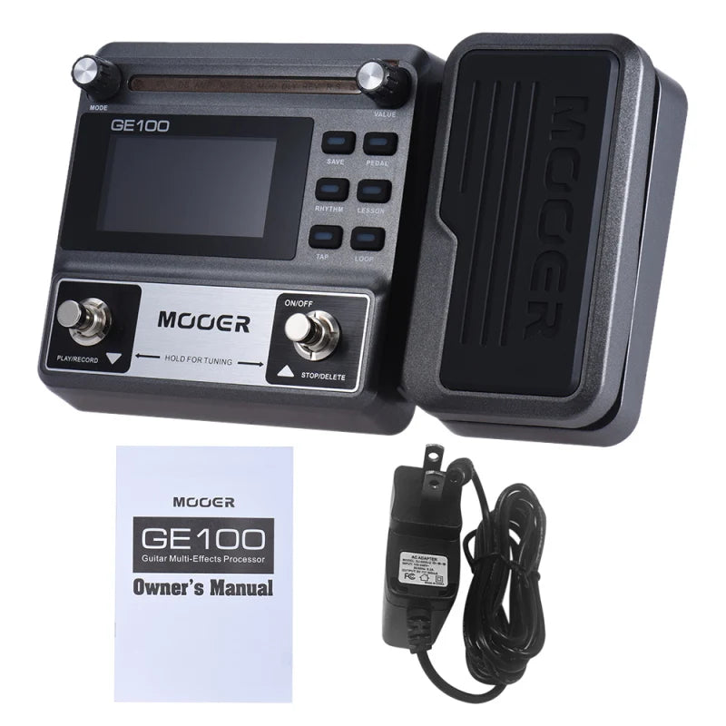 MOOER GE100 Guitar Multi-Effects Pedal with Looper & Tuner