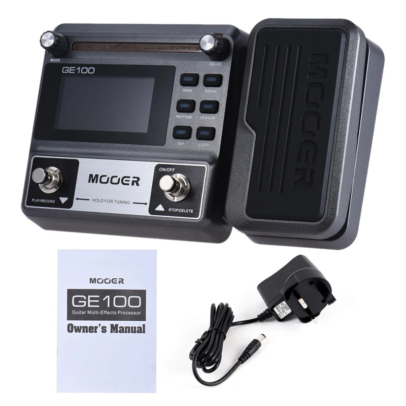 MOOER GE100 Guitar Multi-Effects Pedal with Looper & Tuner