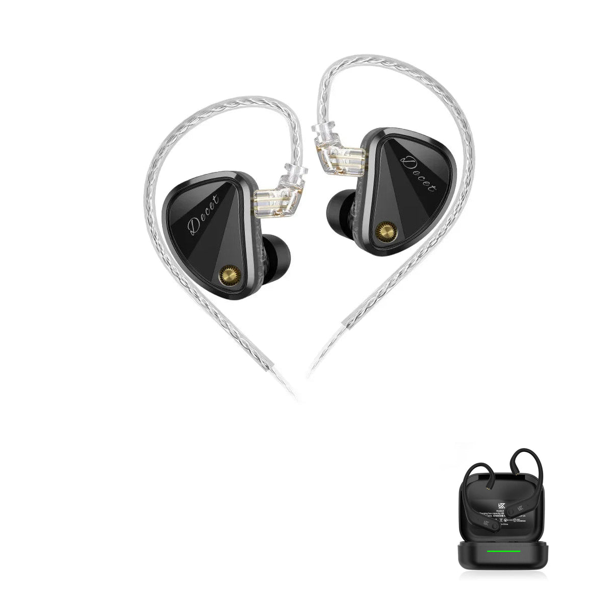 KZ Decet - 10 Drivers HiFi IEM with KZ AE01 Bluetooth adapter — Standard / No Mic / Bluetooth