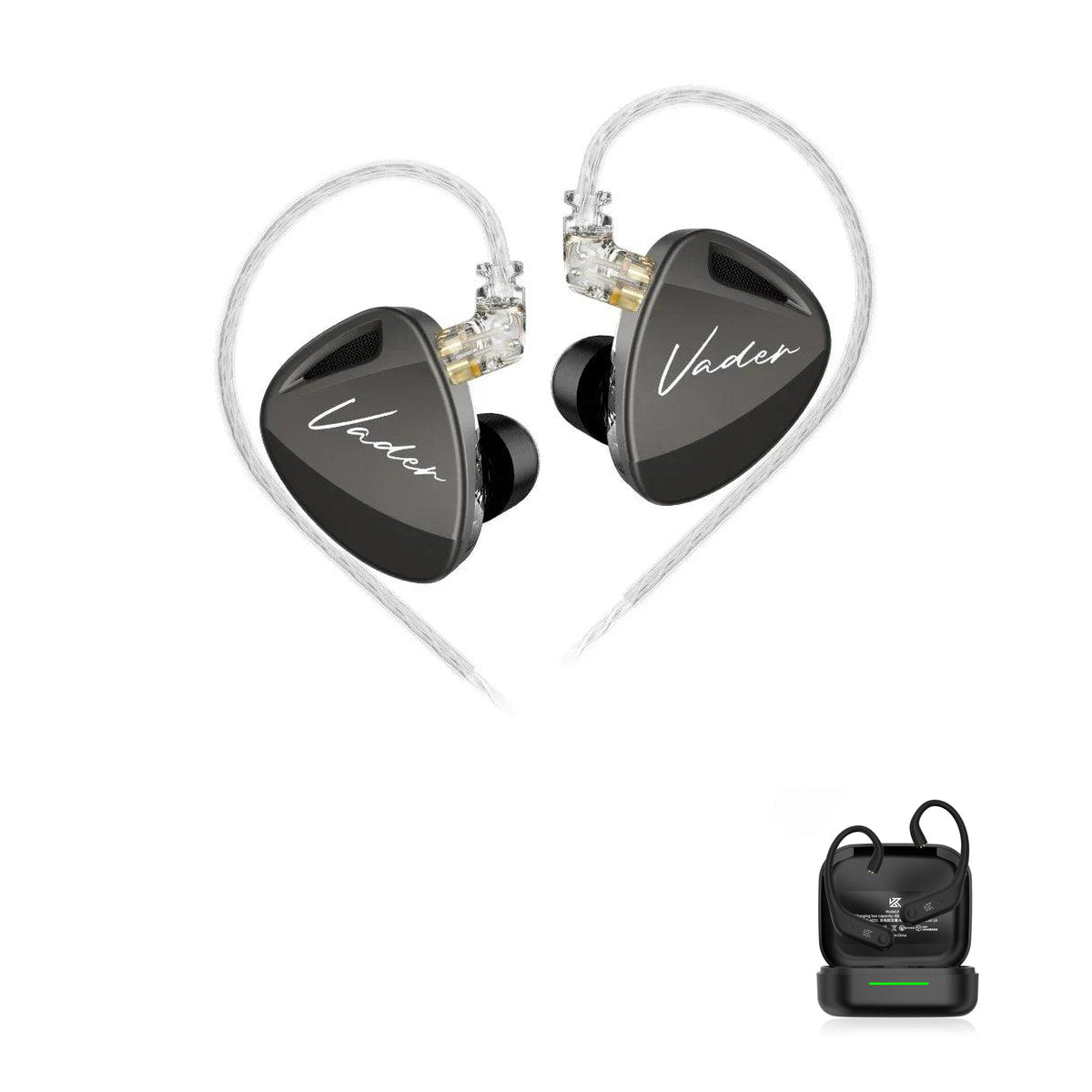 KZ Vader Triple-Driver Dynamic with KZ AE01 Bluetooth adapter — Balanced / No Mic / With Bluetooth, Balanced / Mic / With Bluetooth