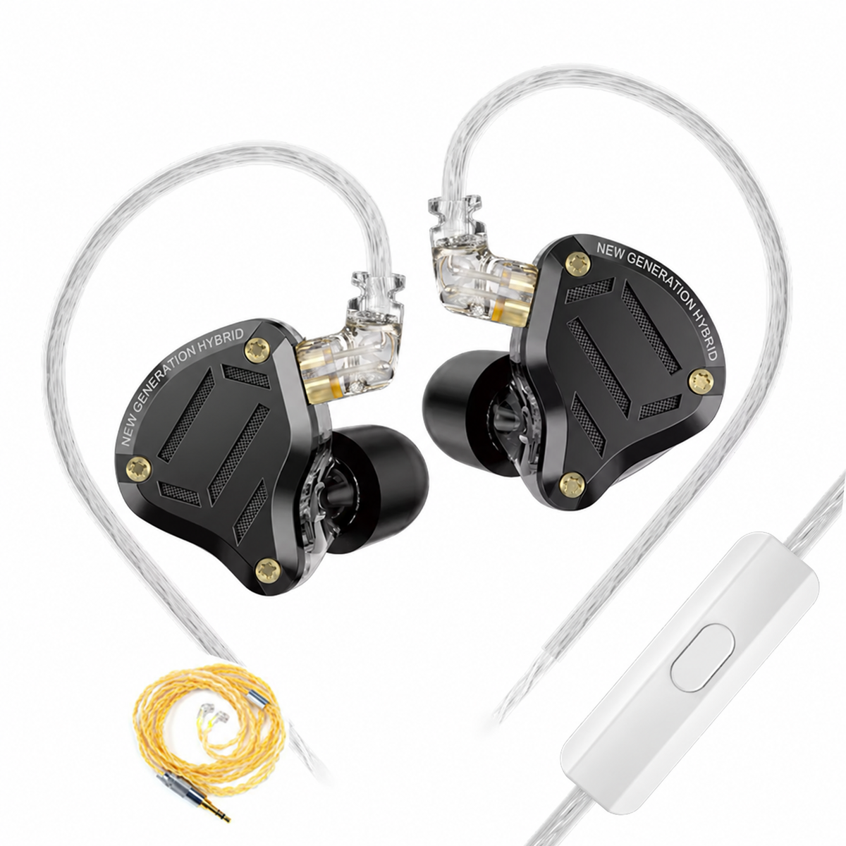 KZ ZS10 Pro 2 – Black Upgraded Cable – Mic