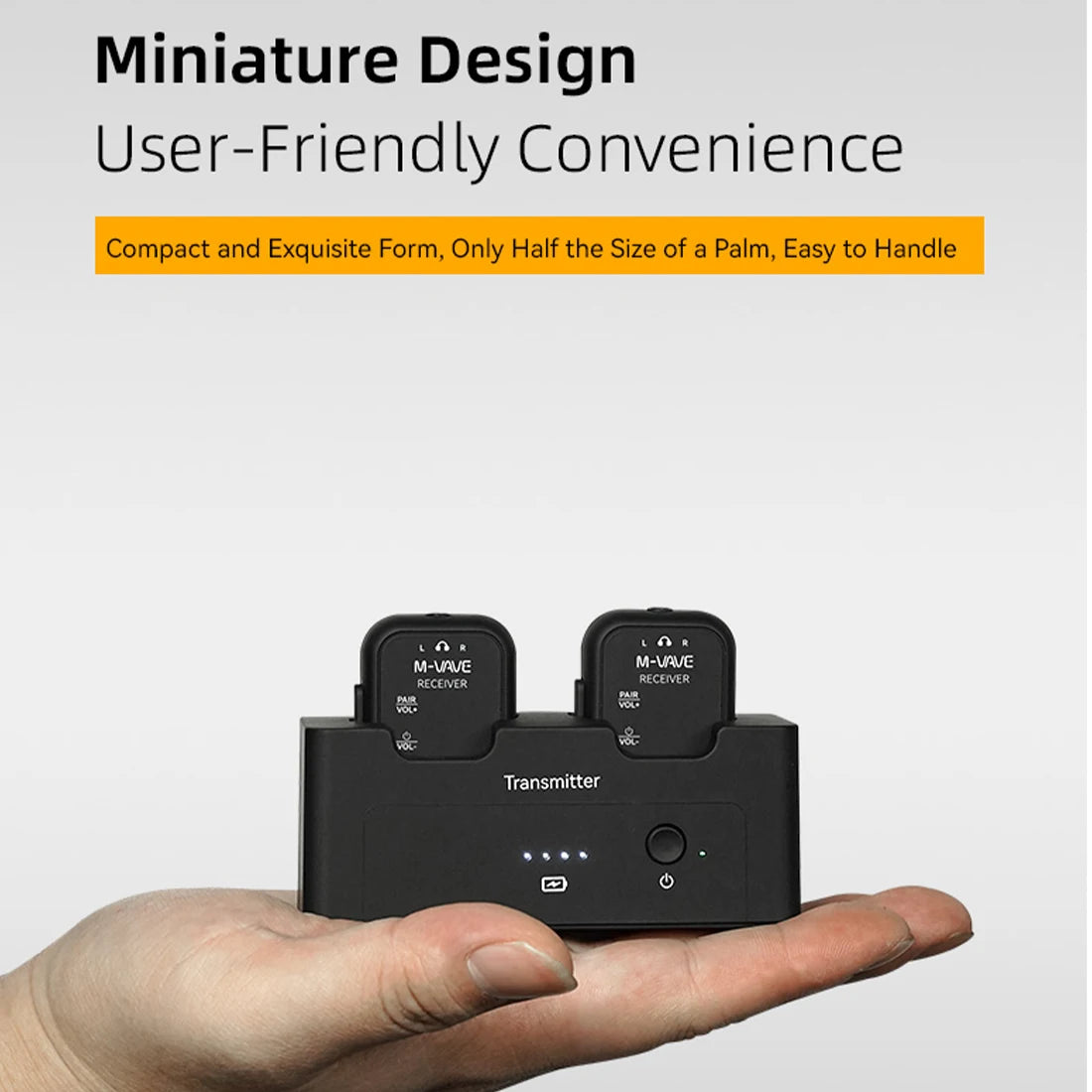 New M-VAVE WP-12 Wireless In-Ear Monitor System (1 Transmitter + 2 Receivers)