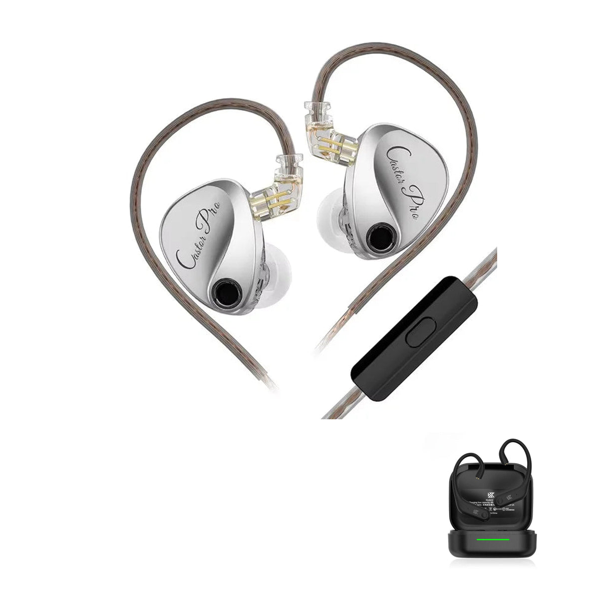 KZ Castor Pro with KZ AE01 Bluetooth adapter — Harman Edition / Mic / With Bluetooth