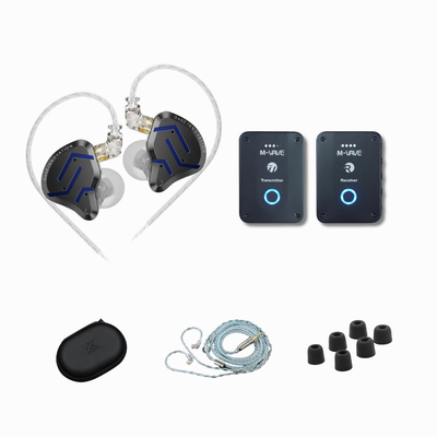 KZ Pro Stage BlacKZ Bundle – KZ ZSN PRO 2 + M-VAVE 2 Wireless IEM + Free Accessories