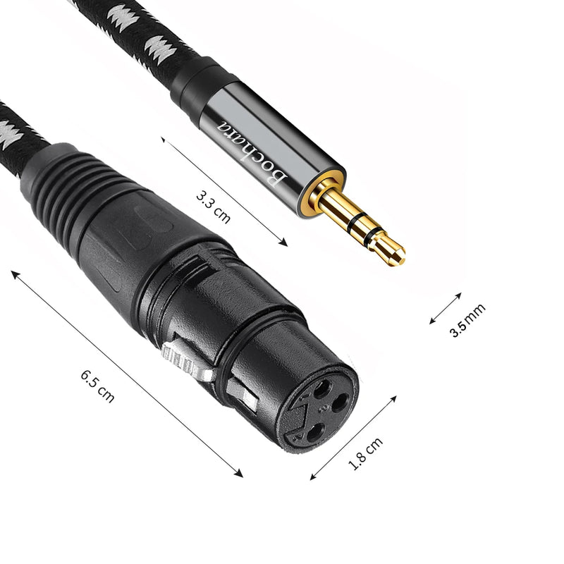 Bochara 3.5mm TRS to Dual XLR Female Stereo Cable for MVAVE