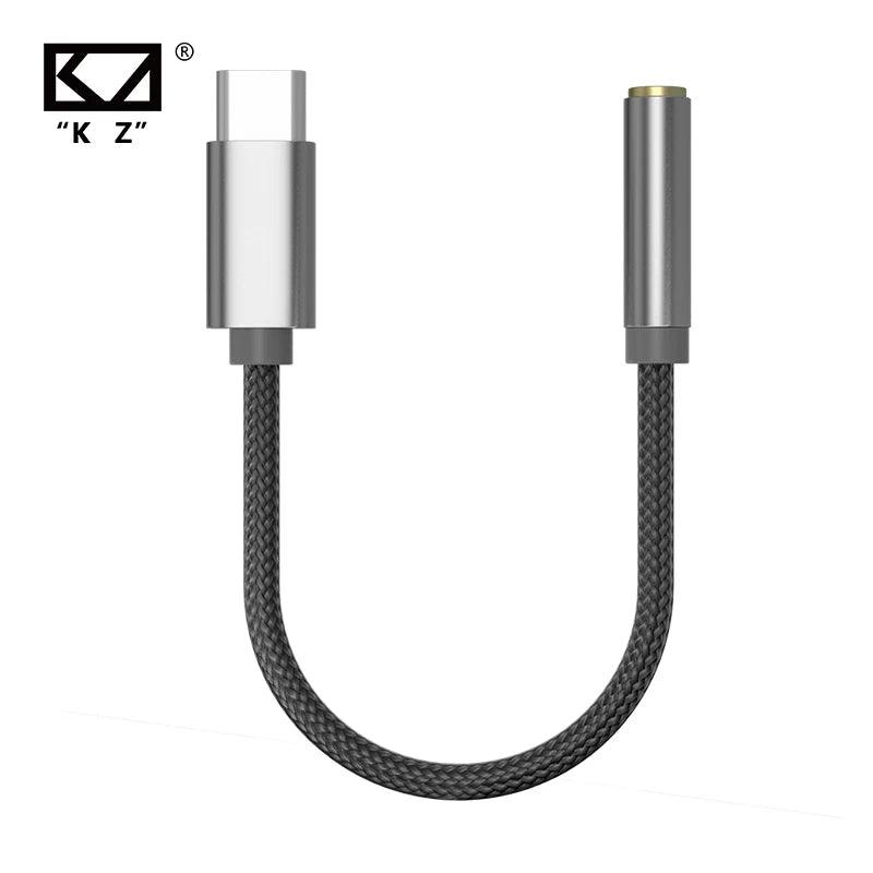 KZ AM01 Type-C to 3.5mm Audio Adapter 32bit/384kHz Hi-Fi DAC - KZ Music Store