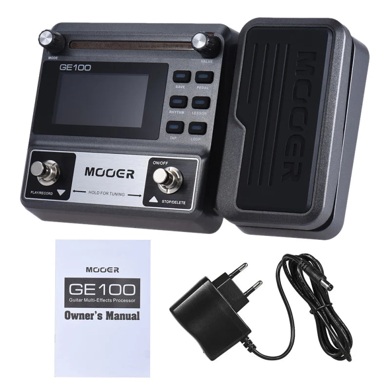 accordeur pedale guitare Pédale multi-effets guitare MOOER GE100 avec looper & accordeur