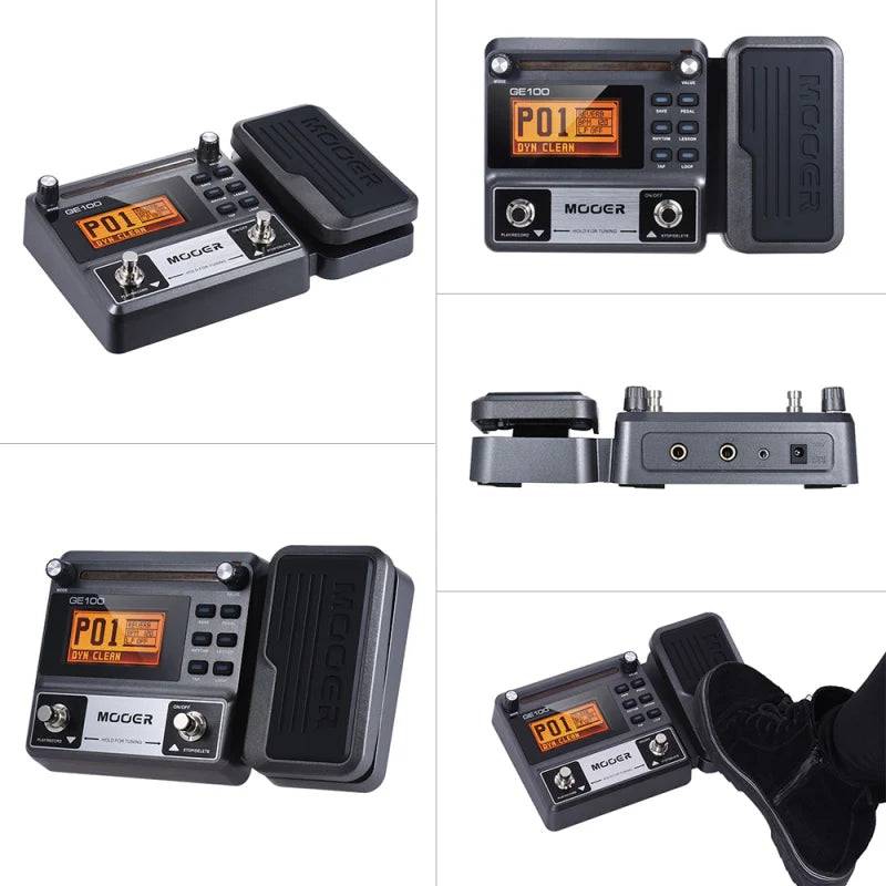 accordeur pedale guitare Pédale multi-effets guitare MOOER GE100 avec looper & accordeur