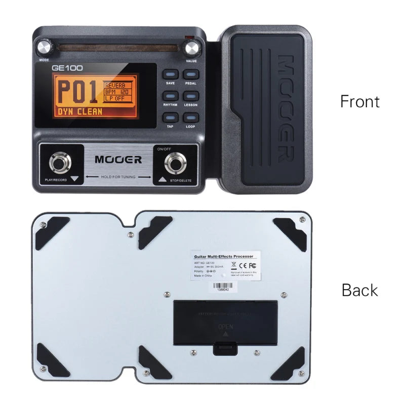 MOOER GE100 Guitar Multi-Effects Pedal with Looper & Tuner
