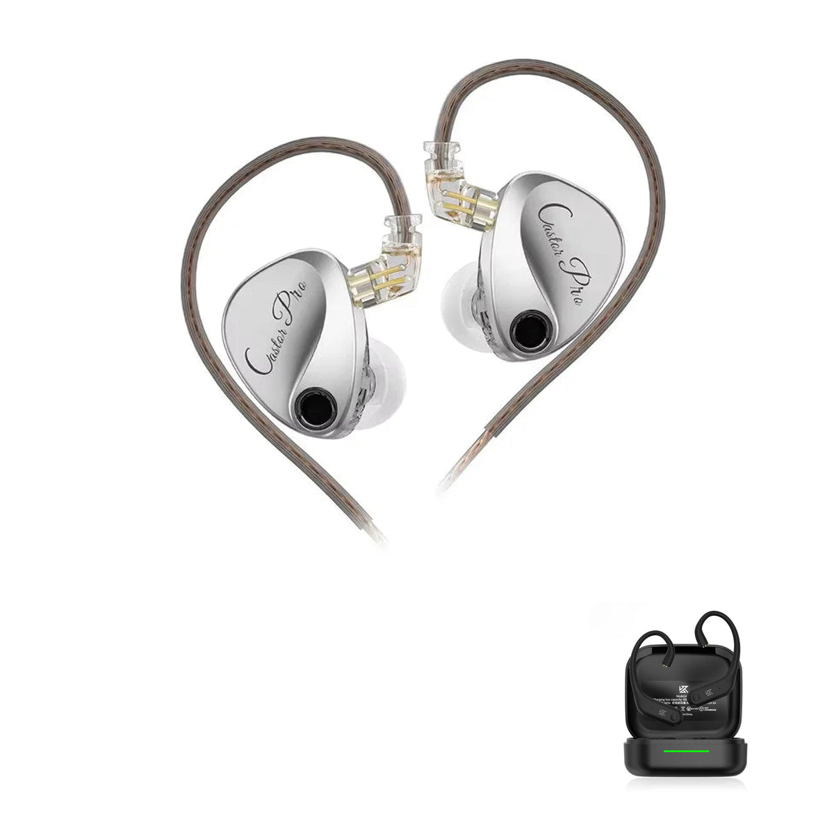 KZ Castor Pro with KZ AE01 Bluetooth adapter — Harman Edition / No Mic / With Bluetooth