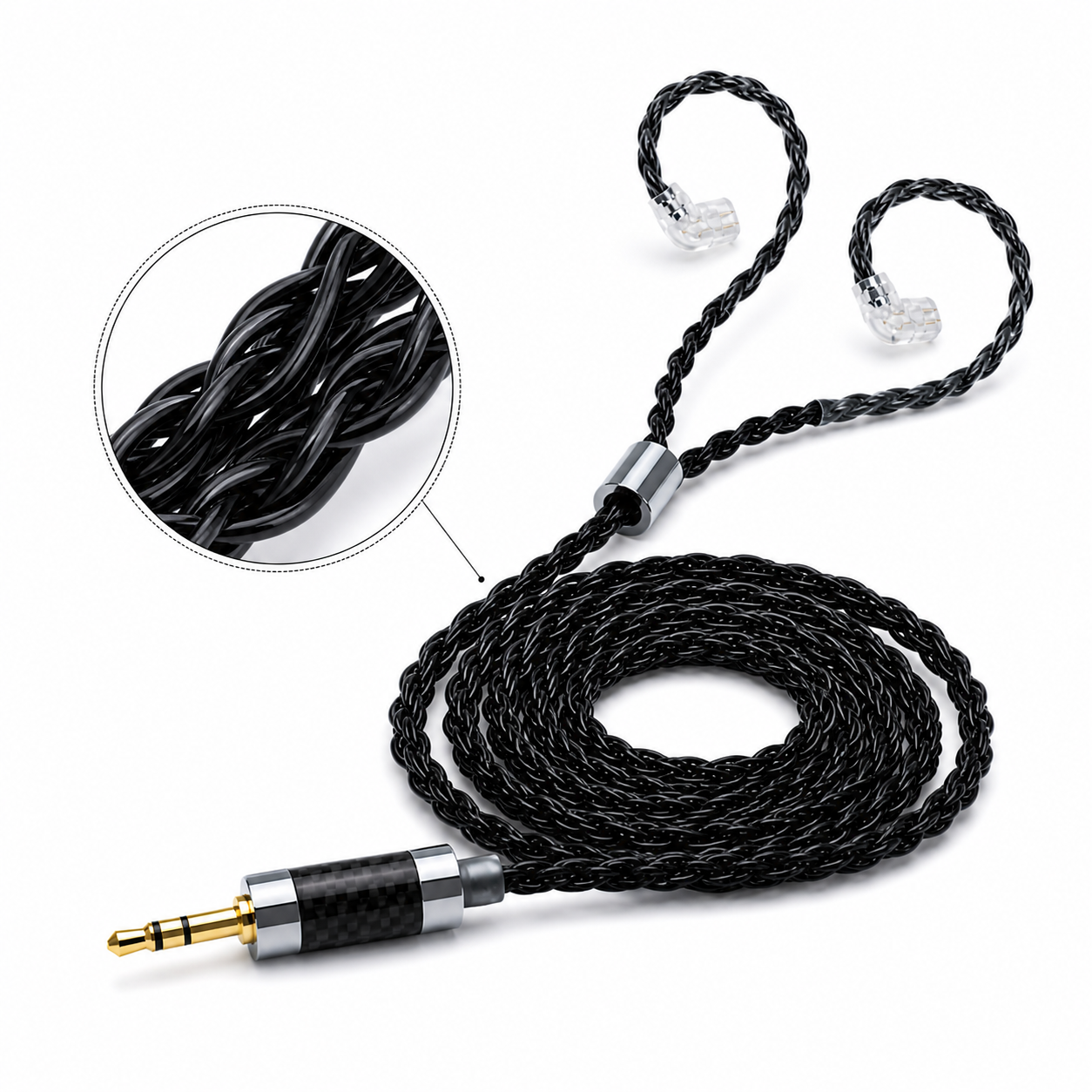 GK L200-8 Black Premium HiFi Upgrade Cable
