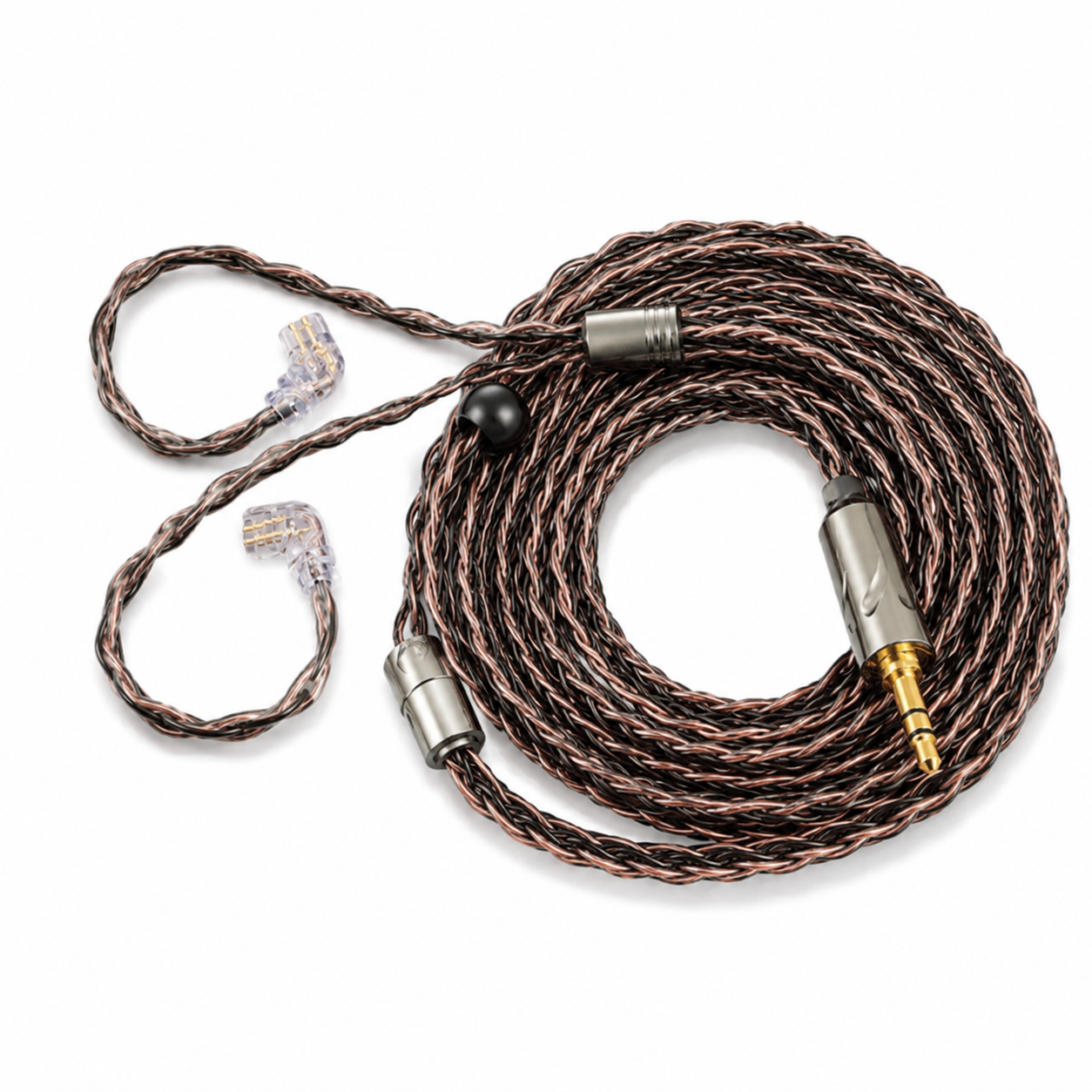 QKZ T1 8-aderige verzilverde upgradekabel voor KZ oordopjes