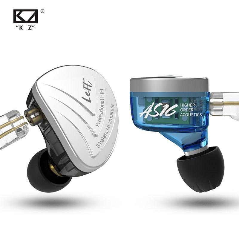 Fone de Ouvido In-Ear 16 Drivers KZ AS16 - Kz Music Store